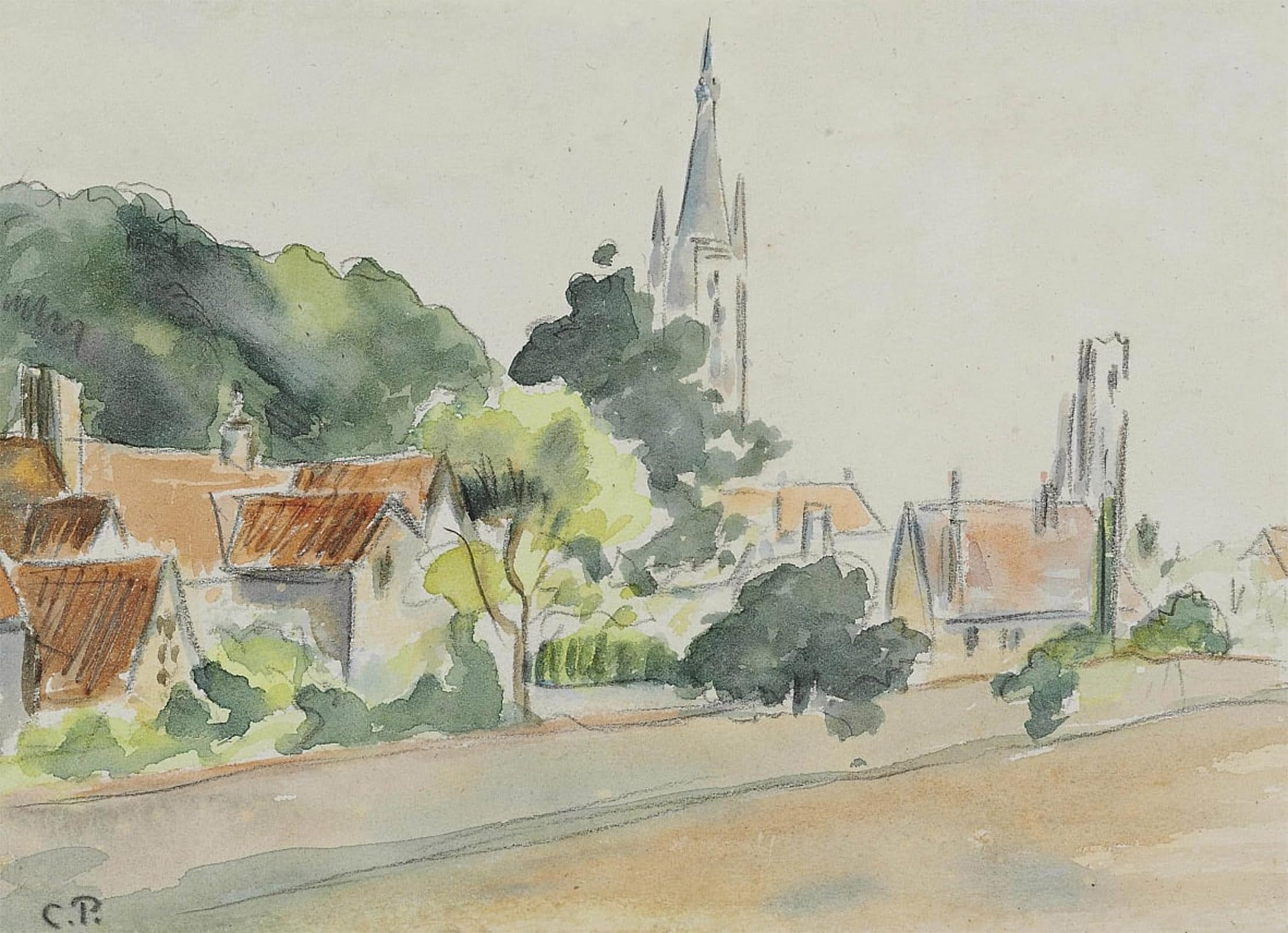 POSTERIIk Famous Animal Posters Vintage Picture All Saints Church Beulah Hill by Camille Jacob Pissarro Modern Wall Decor for Home Decor 60x90cm