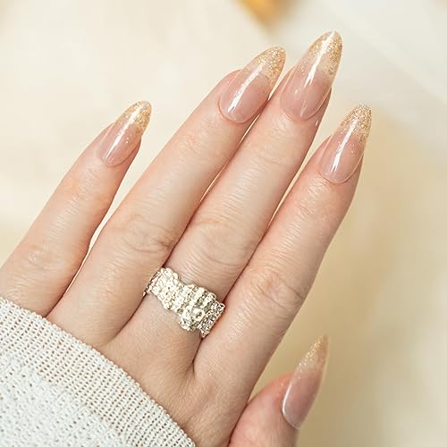 Miniatura 7 de 30 uñas postizas a presión Aurora blancas nacaradas, ajuste supremo y uñas de gel suave natural, 15 tamaños, kit de uñas postizas reutilizables con