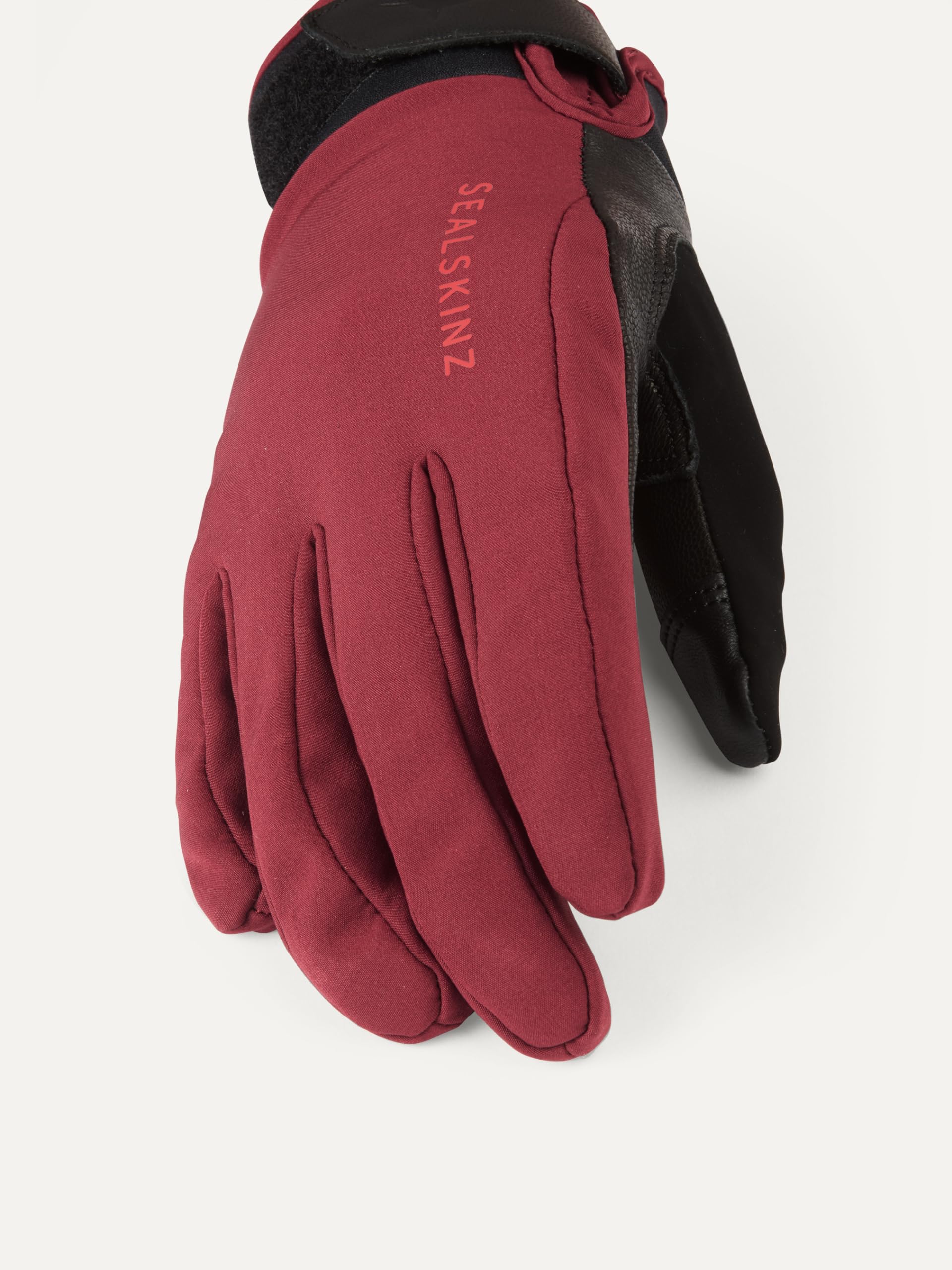 Image secondaire de SEALSKINZ Gant isolé imperméable pour Tous Les Temps – pour Les Femmes, Noir/Rouge