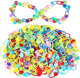 500 Pieces Colorful Knitting Markers Crochet Clips, Knitting Crochet Stitch Markers, Stitch Counter Needle Clips for Knitting DIY Craft Plastic Safety Pins