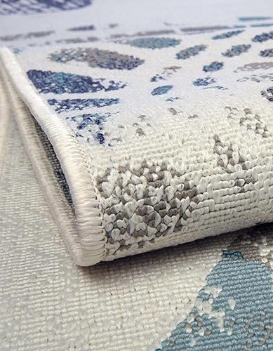 Miniatura 5 de Unique Loom Outdoor Coastal Collection - Alfombra de área - Bodrum (7 pies 10 pulgadas, redonda, marfilazul marino)