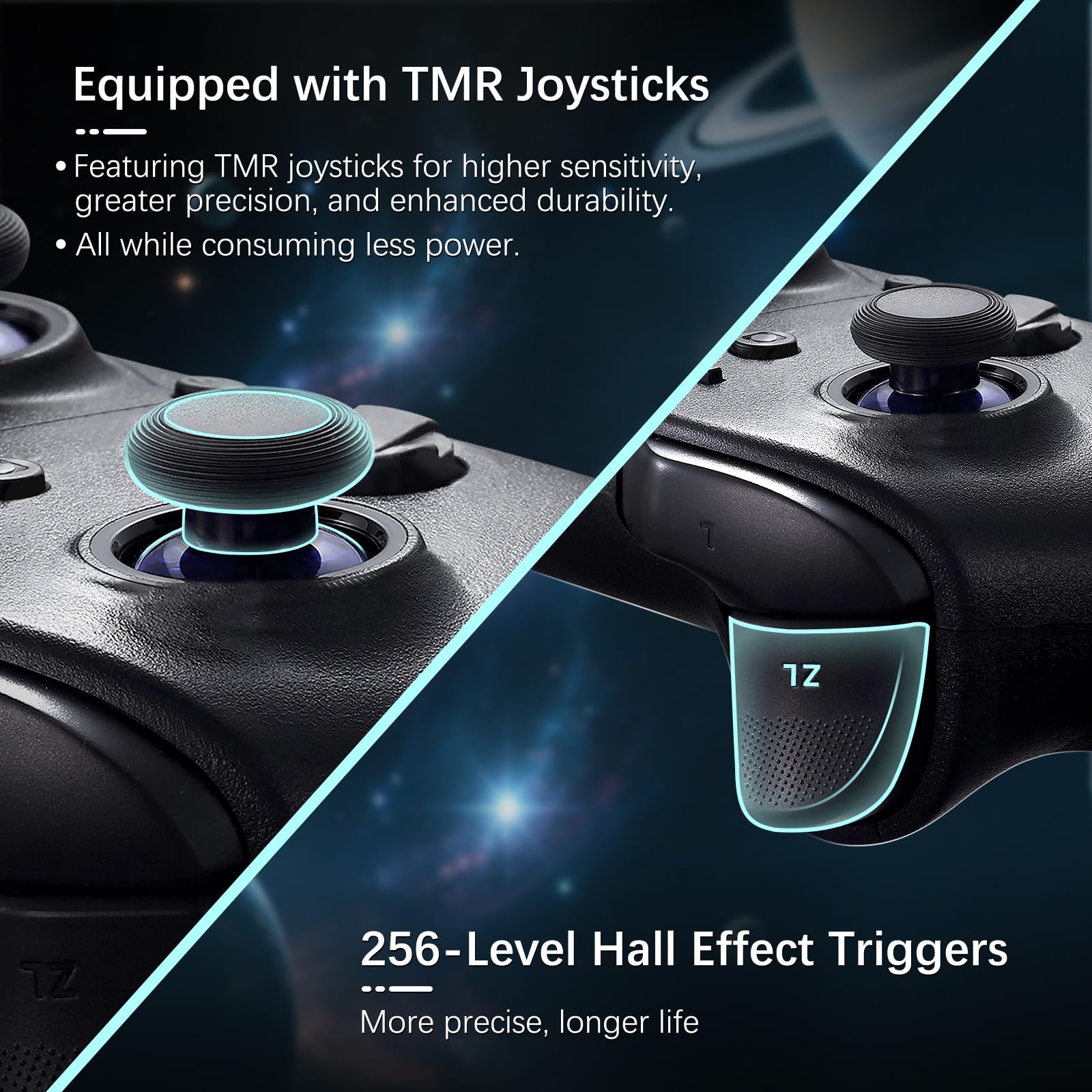 AKNES GuliKit ES PRO Mando Inalámbrico para Switch 1/2, Windows/Android/Mac/Steam Deck con 3.25ms de Baja Latencia, Joysticks Magnéticos TMR, Wake-Up Switch1/2, D-Pad de Interruptor Táctil - Negro