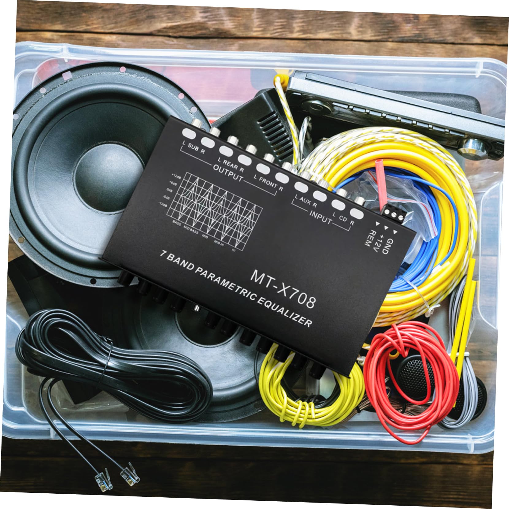 Ecualizador 12v de 7 Bandas para Audio de Coche Negro