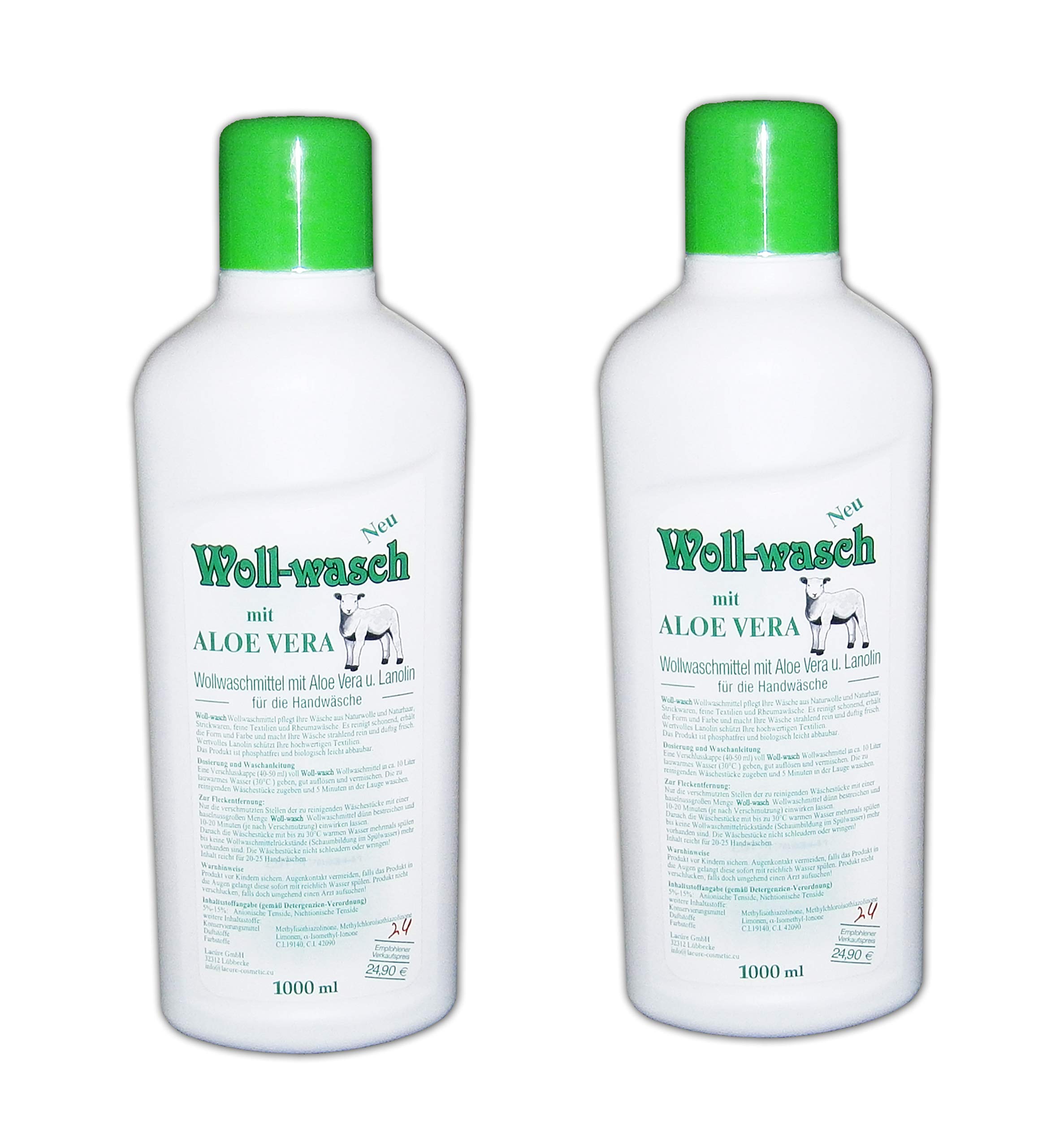 2x WOLL SHAMPOO 2x1L mit ALOE VERA LANOLIN Waschmittel Wollwaschmittel Reinigungsmittel Fellreinigung 8