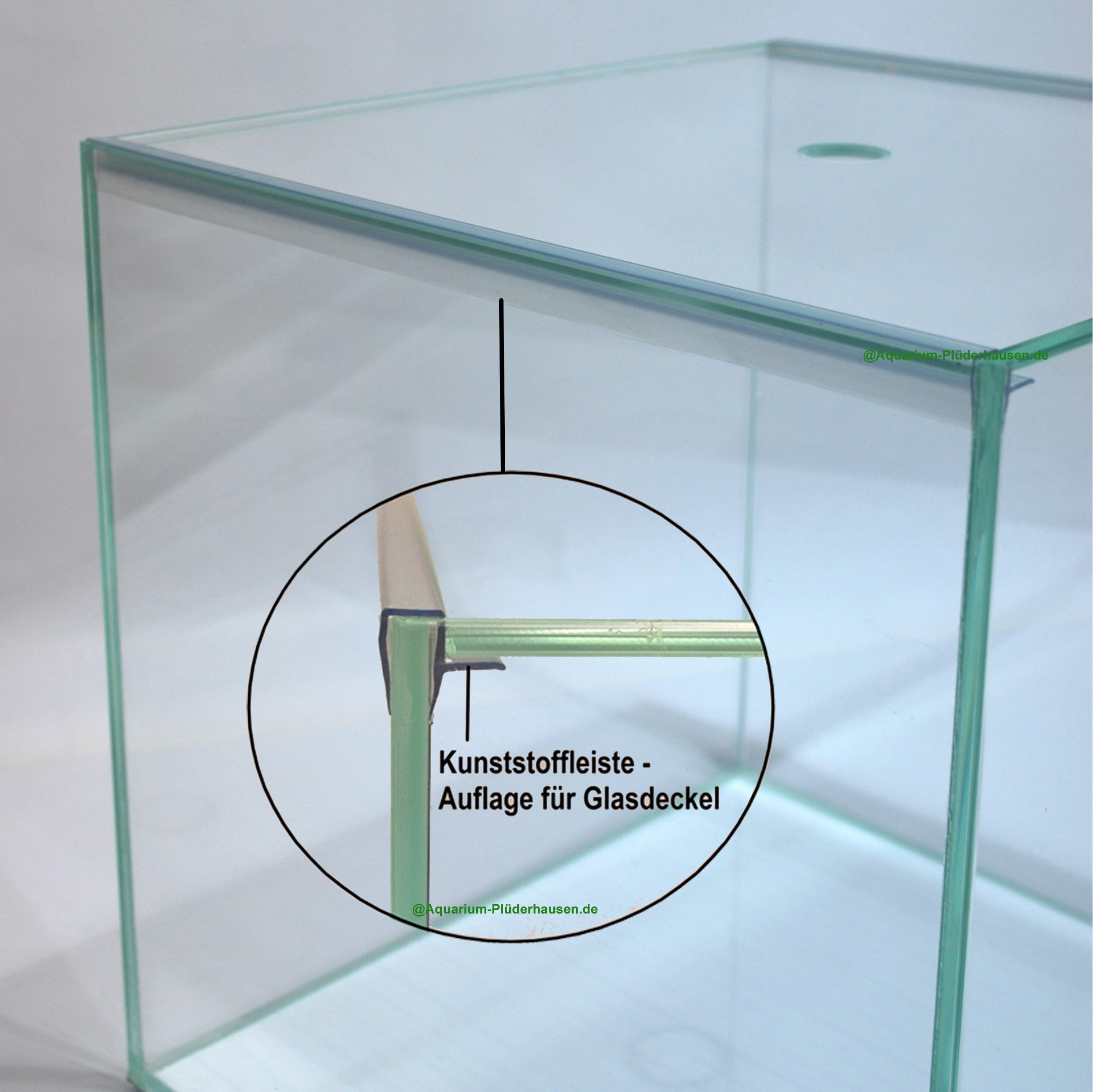 Glas-Aquarium Würfel 30×30×30 cm Ultra Clear Weißglas Nano Cube