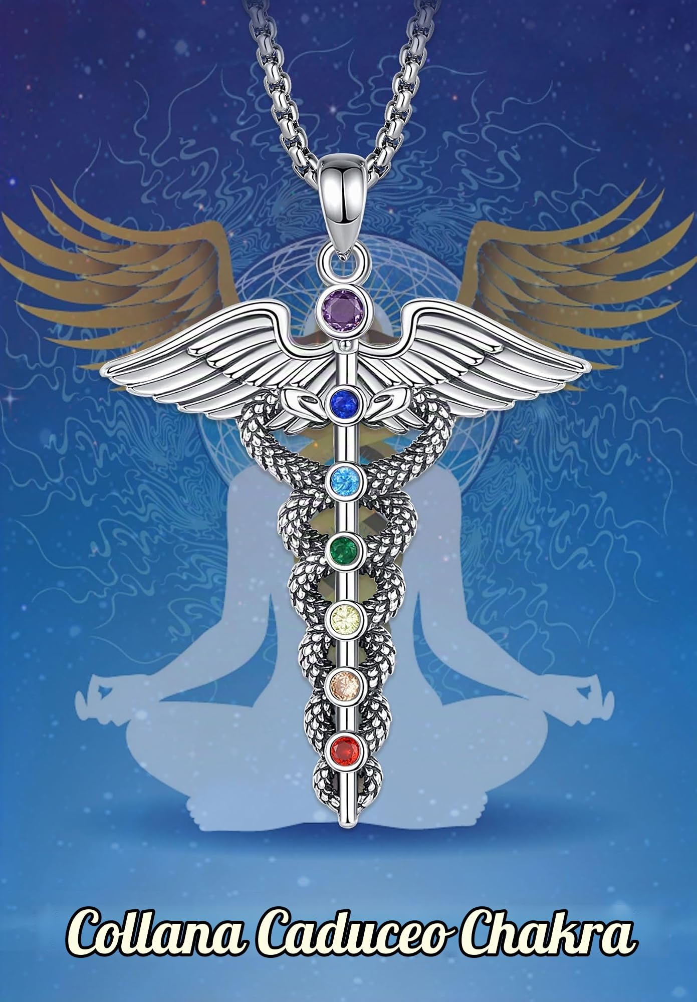 Collana in Argento Sterling 925 Con Ciondolo Della Dea Greca per Donne e Uomini, Ciondolo Della dea Della Fortuna di Santa Brigida Regalo, 22"