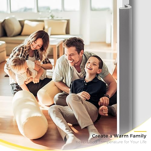 Miniatura 16 de Burlete de sellado de puerta – Espuma insonorizada en forma de Q para marco de puerta exterior, sello de espacio grande, cancelación de ruido, fácil