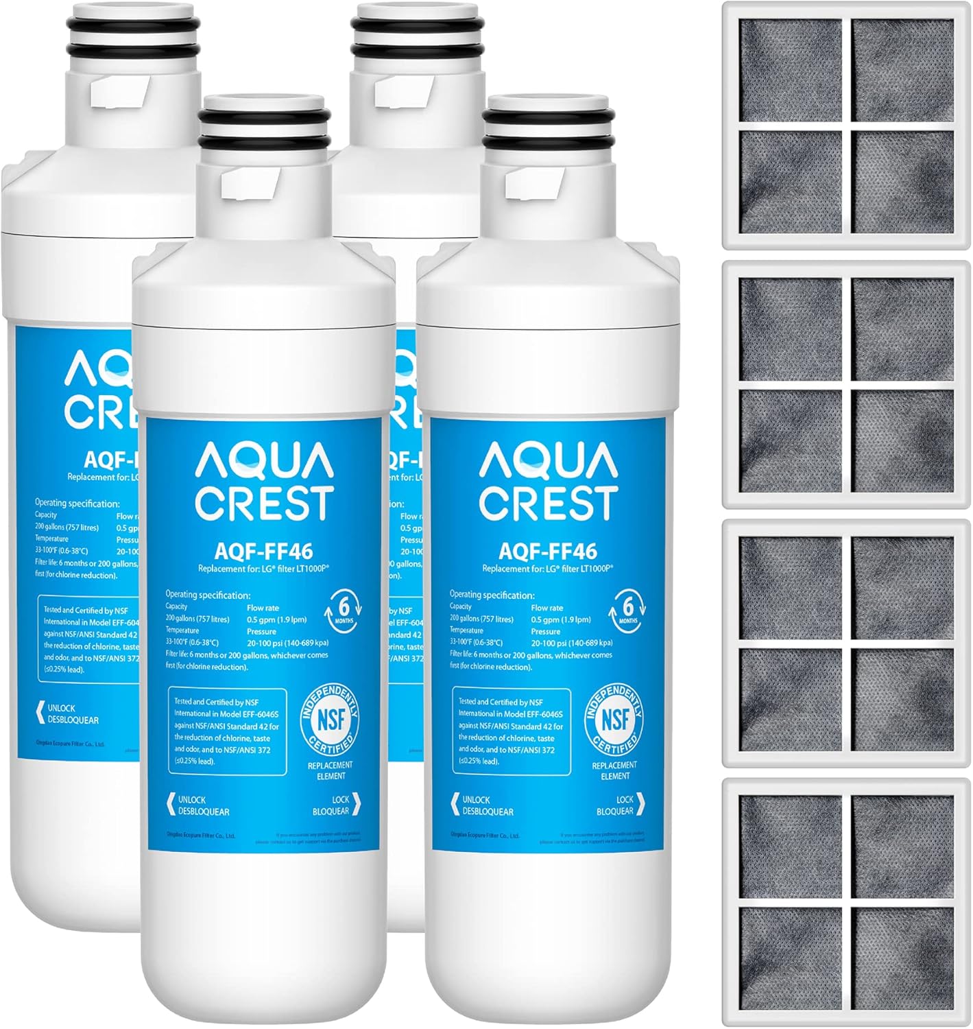 AQUA CREST LT1000PC ADQ747935 Refrigerator Water Filter and