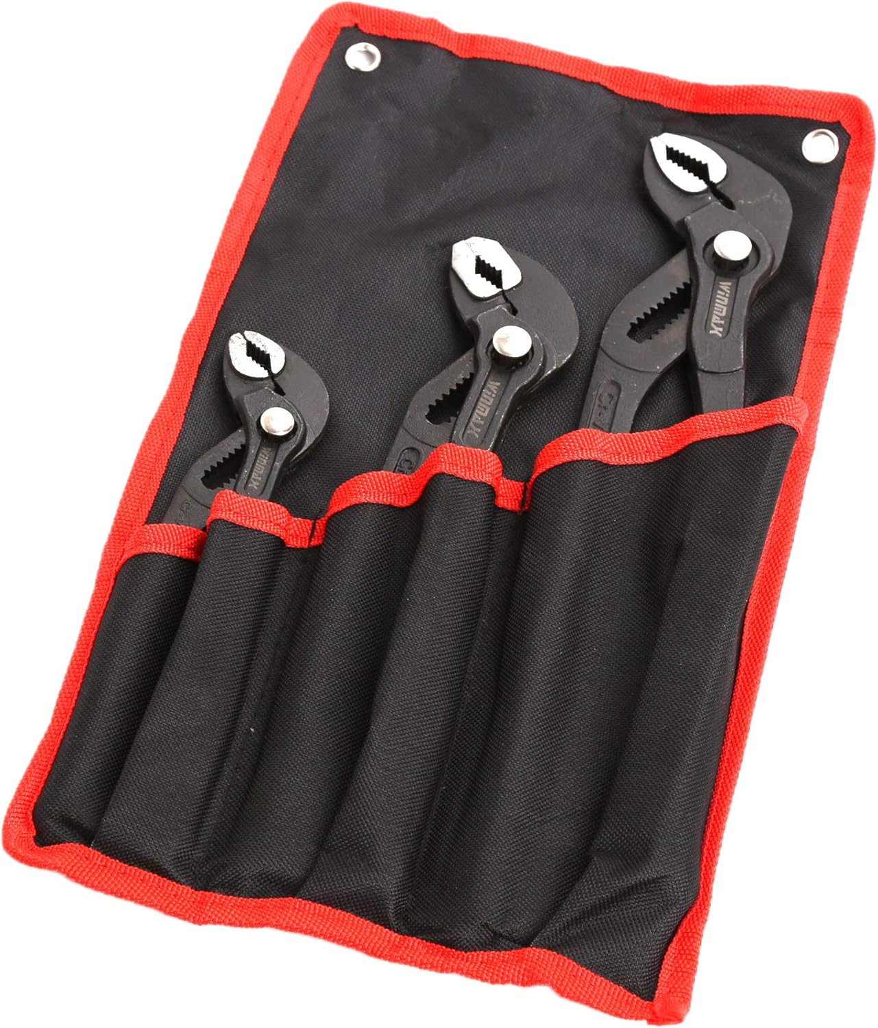 WINTOOLS 7-Inch, 10-Inch and 12-Inch Water Pump Pliers Set 3 Piece Cobra Pliers
