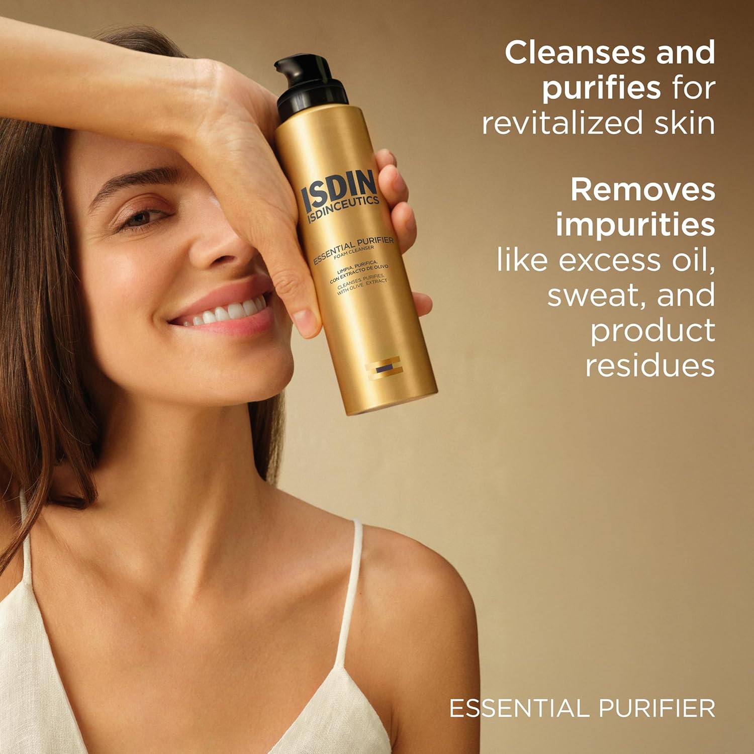 ISDIN Isdinceutics Essential Purifier, Water-Based Foaming Cleanser, Removes Up to 91% of Impurities1, 150ml