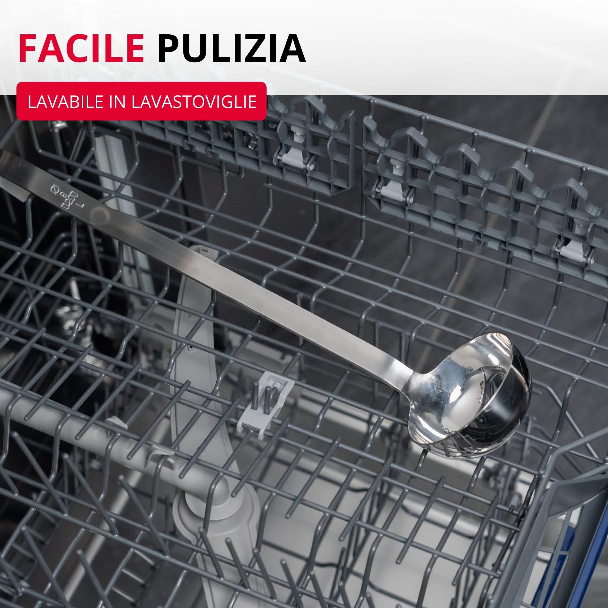 Westmark Mestolo Pro – piccolo in acciaio inossidabile per la cucina professionale – Mestolo per salse, condimenti, ecc. – Argento, Ø 9 cm, 200 ml