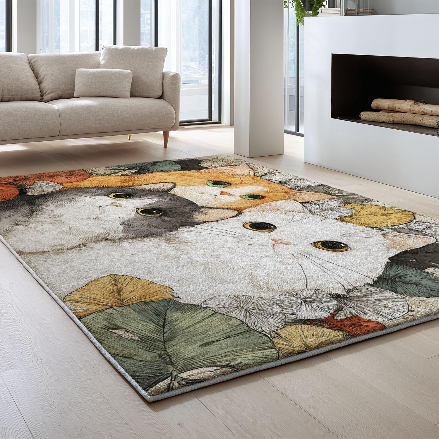 80 x 150 cm, można prać w pralce, komiks, kreskówka, dywanik, zwierzę, antypoślizgowe koty, botaniczne dywany z krótkim włosiem, do jadalni, kuchni, biura