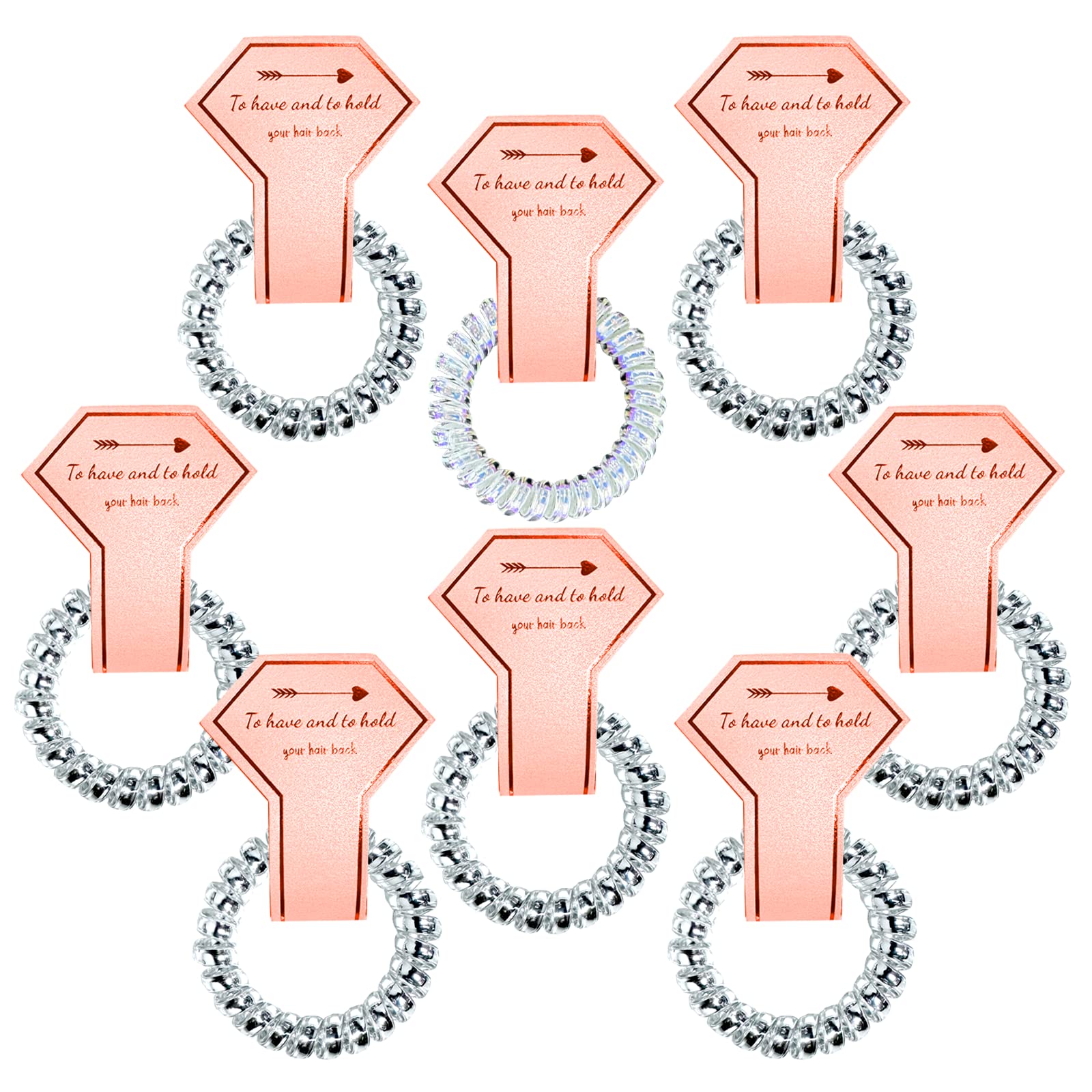 Penubuy Bridesmaid Hair Ties Set, Spiral Hair Scrunchies for Bridesmaid Gifts Bridal Shower