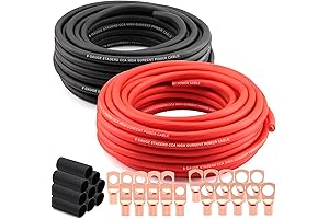 8 Gauge CCA Primary Automotive Wire Kit w/Lugs & Heat Shrink