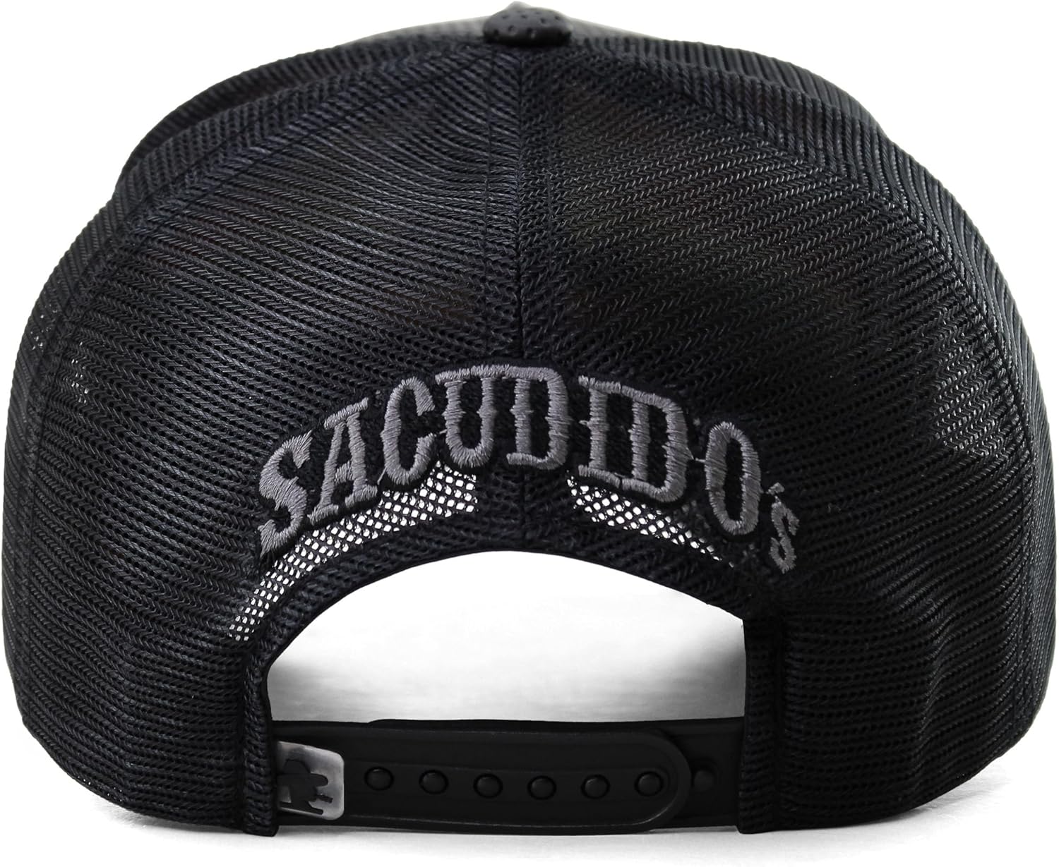 Sacudido's | Logo | Textured Black | Trucker Cap, Agribusiness, Ranch Hat, Farm Cap, Adjustable, for Men and Women, Great for Hunting
