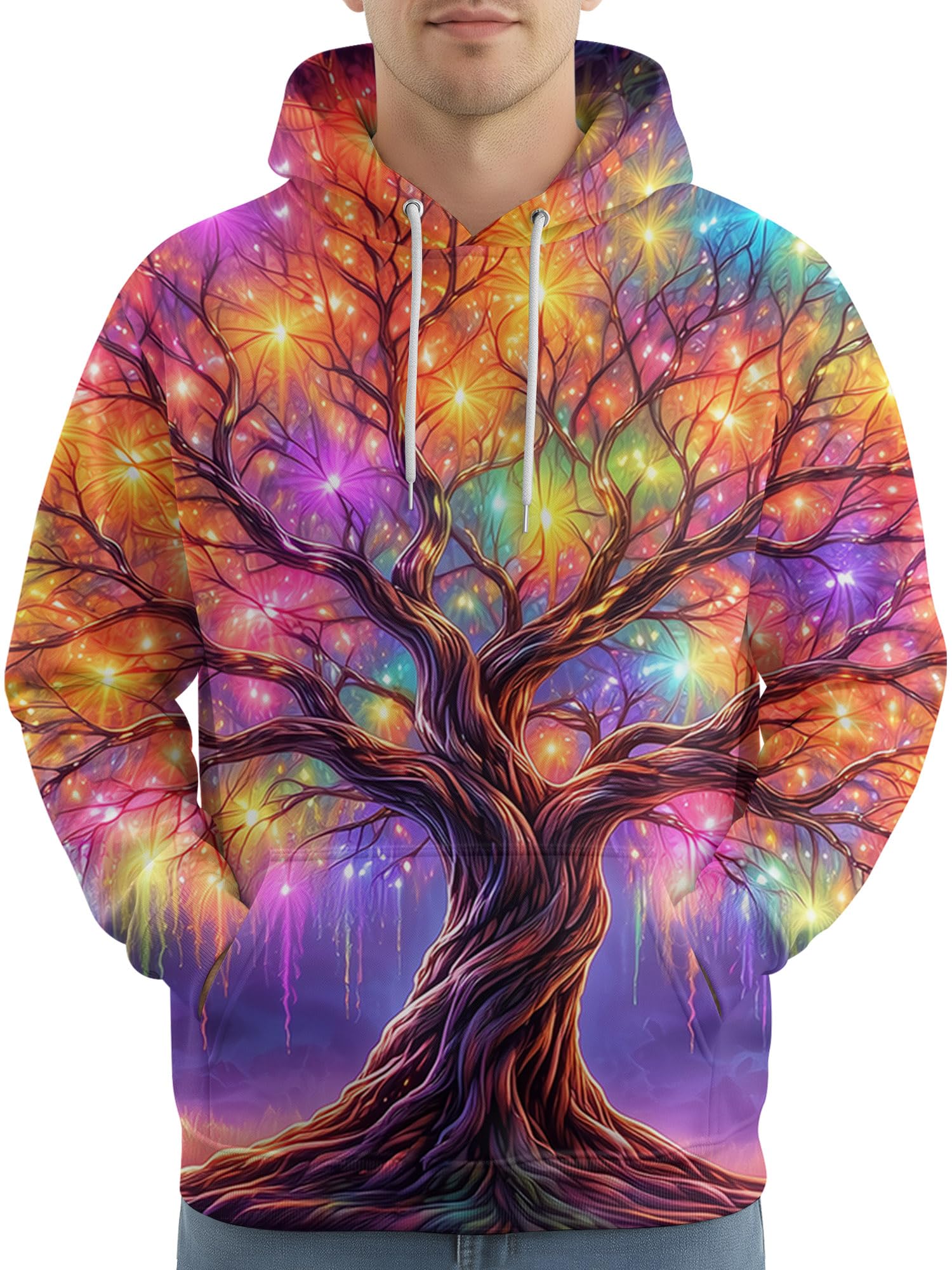 PAGYMO Graphic Hoodies for Men Funny Novelty Pullover Hooded Sweatshirt