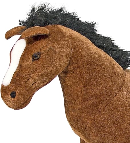 Miniatura 4 de Caballo gigante de peluche Melissa & Doug, peluche realista (casi 36 pulgadas de altura)