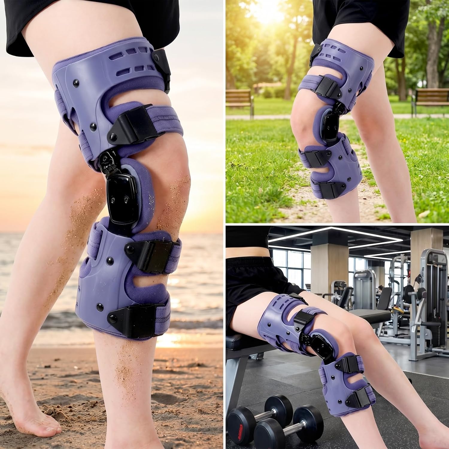 OA Unloader Knee Brace Adjustable Arthritis Pain Relief & Ligament Support for Bone-on-Bone Joint Pain, Meniscus Tear, Osteoarthritis Post-Op Recovery - for Men & Women (Right)