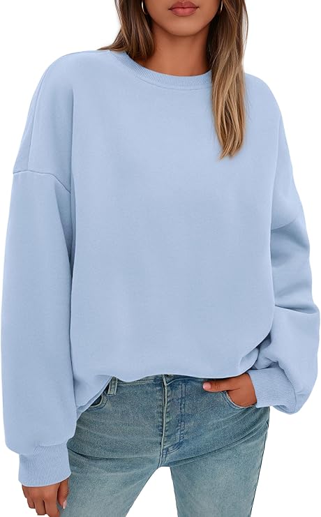 PRETTYGARDEN Sweatshirt for Women Oversized Crewneck Long Sleeve Pullover Fleece Top 2025 Fall Winter Fashion Outfits Clothes