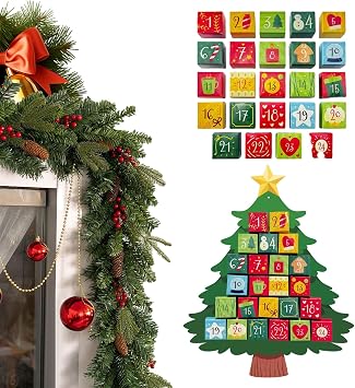 Countdown Calendar 24 Days Countdown Handmade Ornament Pendant
