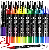 Vista 7 de Art - Proveedor de suministros artísticos, 110 marcadores de colorear para artistas, juego de marcadores de punta fina y pincel con estuche premium