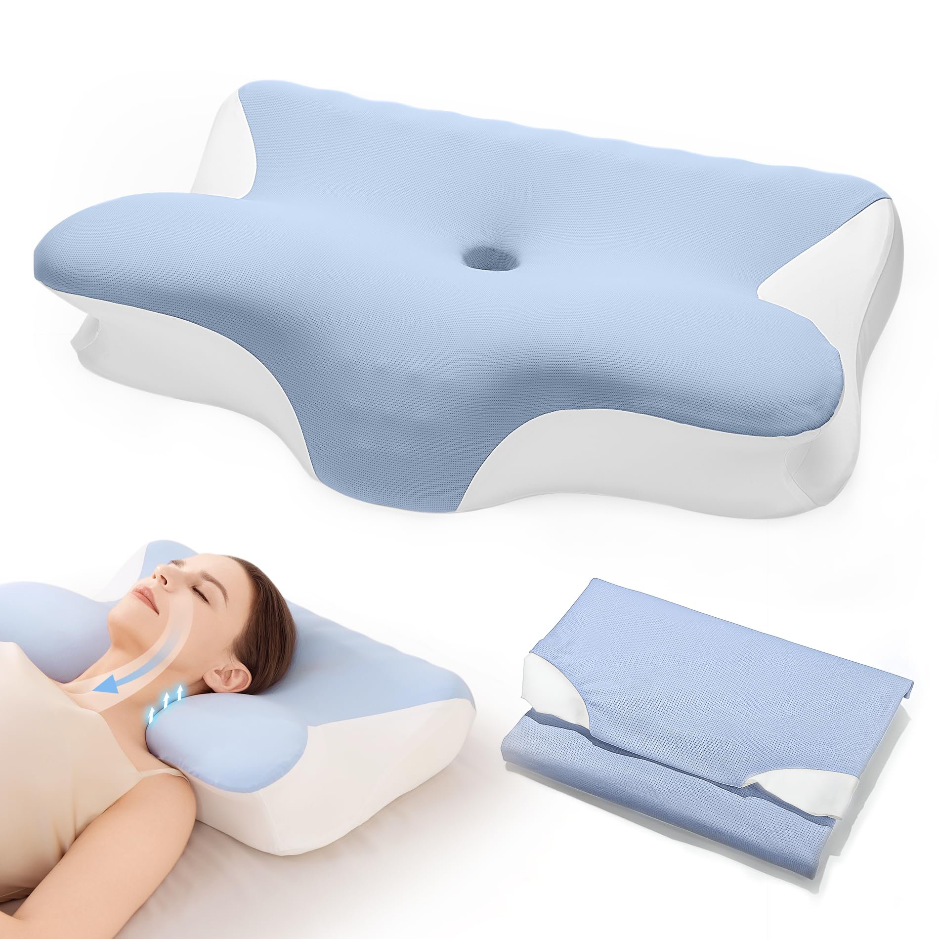 Amazon｜【カバー2枚入り】枕 Pursay 首が痛くならない まくら 快眠 低