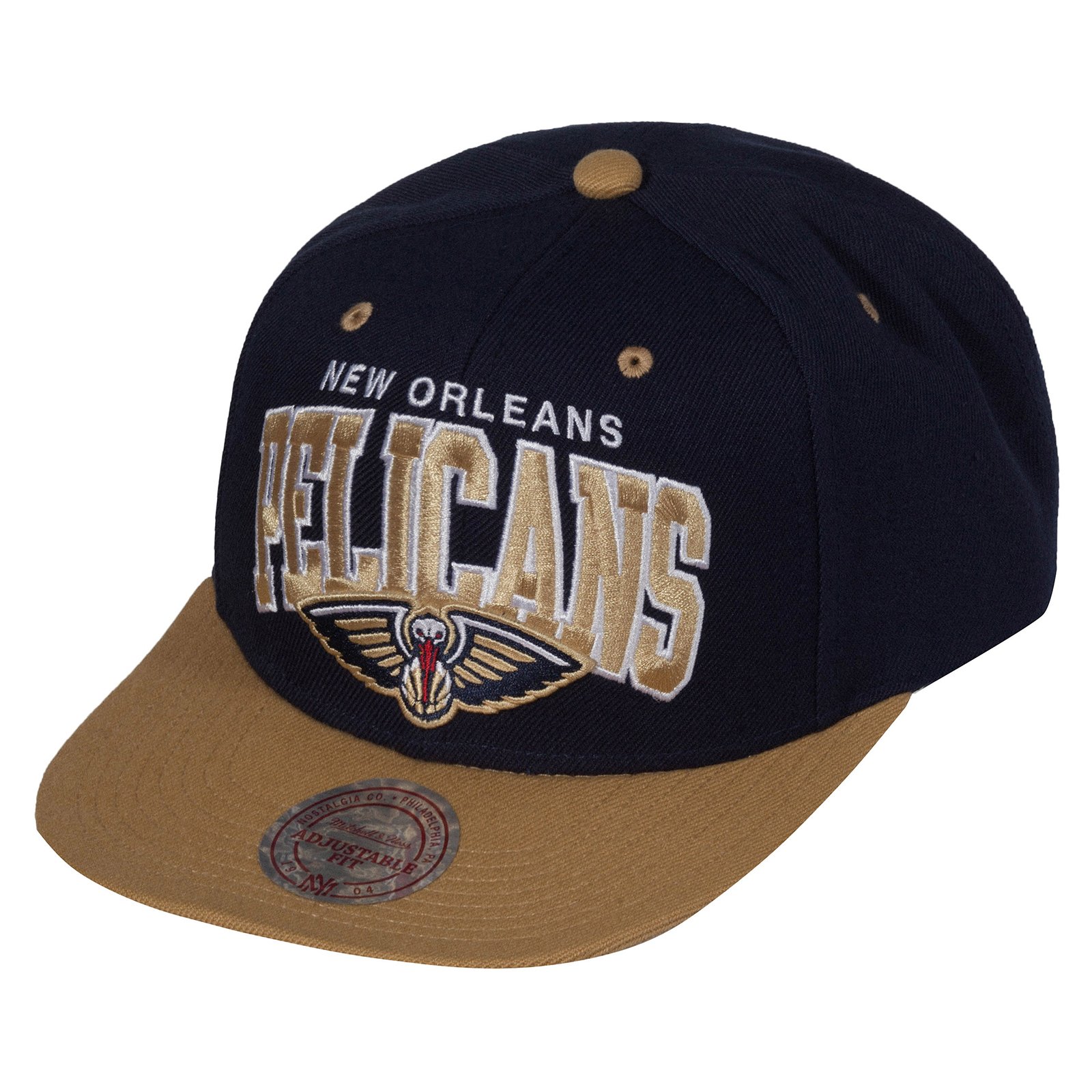 Mitchell & NessNew Orleans Pelicans Adjustable Flat Brim Navy Unisex Cap MN NBA EU1129 NEWPEL NVYSTN