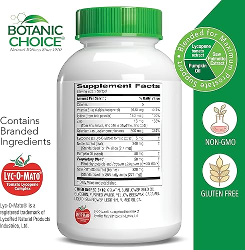 Miniatura 6 de Botanic Choice Mezcla de mega frutas y verduras (60 cápsulas) + Complejo de próstata 9 (30 cápsulas blandas)  Suplemento de equilibrio energético y