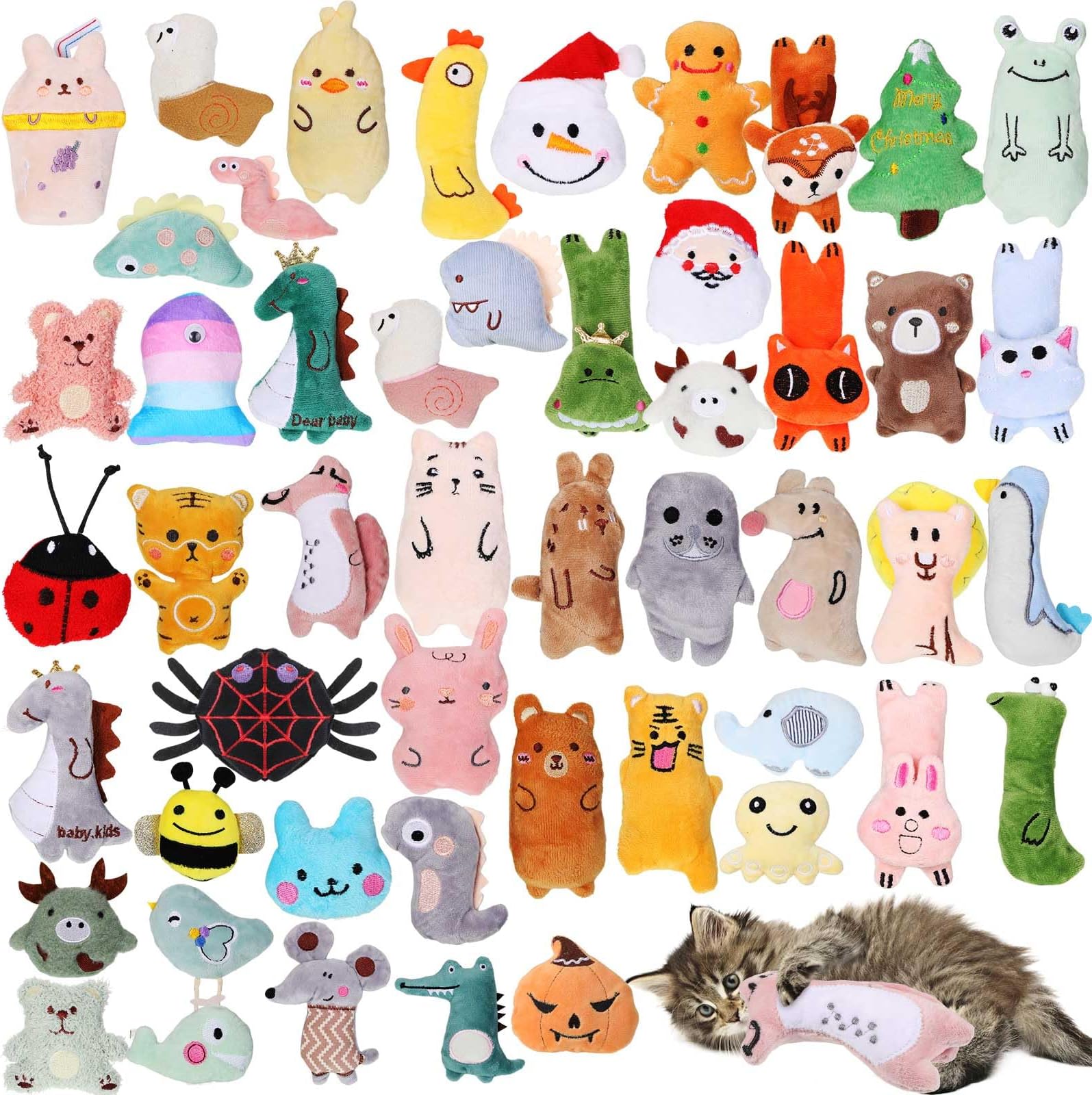 Sratte 50 Pieces Cat Toys Bulk Catnip Toys for Indoor Cats