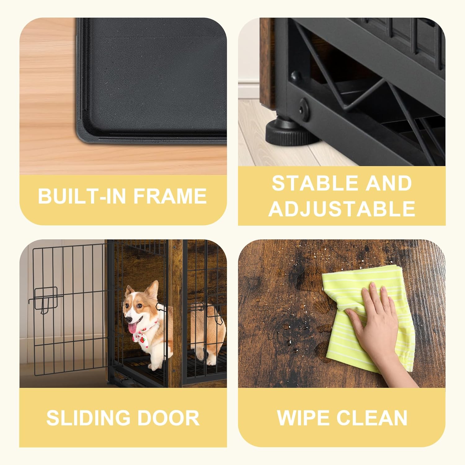 Stylish and Functional: JY QAQA Dog Crate Furniture Review