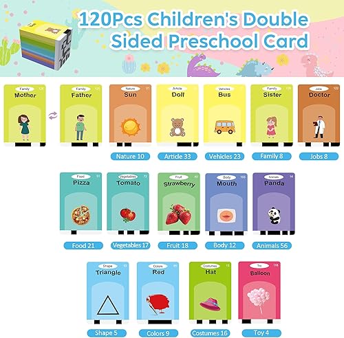 Miniatura 2 de Talking Flash Cards,Kids Toddler Flash Cards with 240 Sight Words,Montessori Toys,Autism Sensory Toys,Speech Therapy,Learning Educational Gifts for