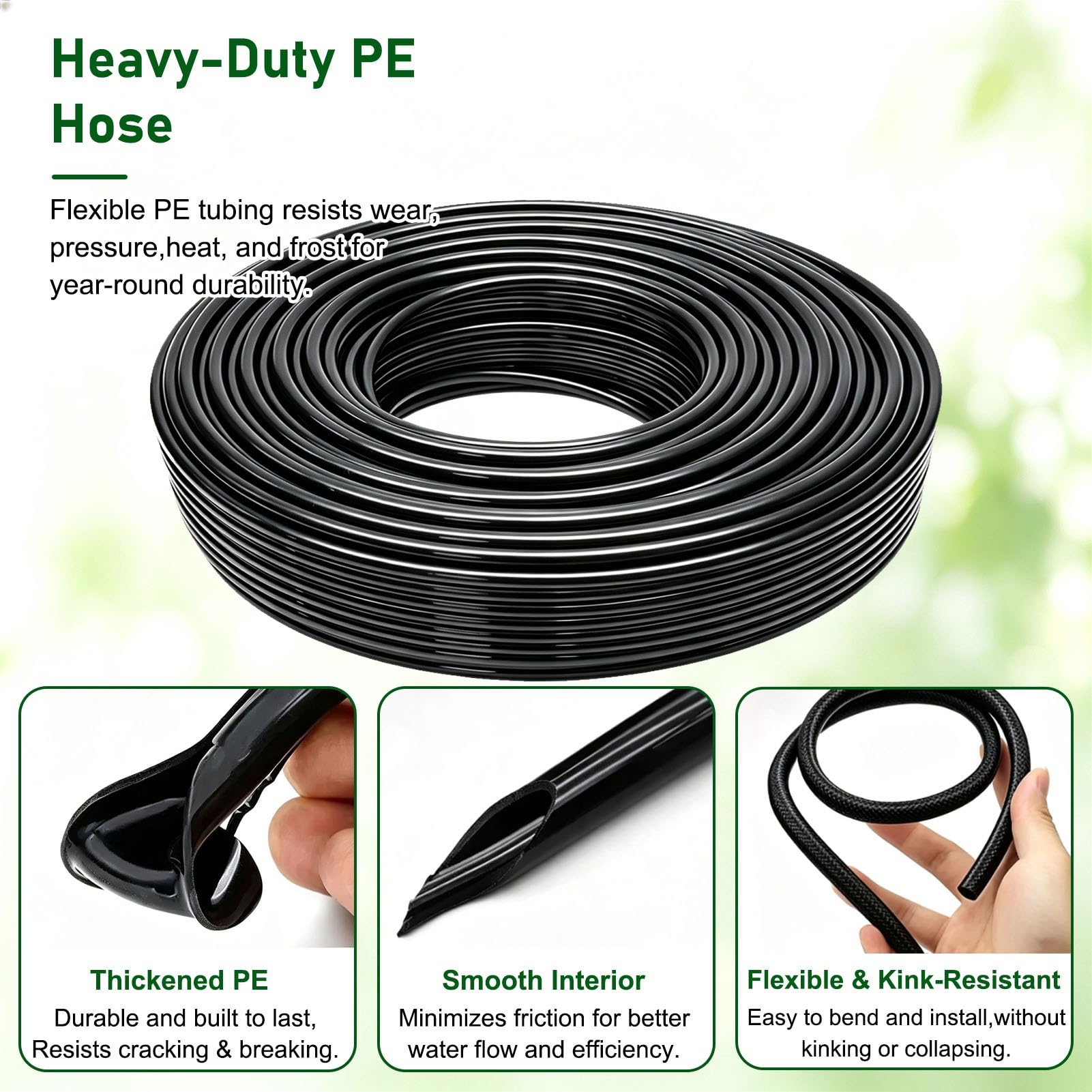 Kit Irrigazione Automatica Kit di Nebulizzazione per Allevamenti (Cervi, Bovini, Suini) | Kit di Nebulizzazione Flessibile per Esterni (patio e Cantieri) e Sistema di Irrigazione a Tenuta Stagna(125m/410ft)