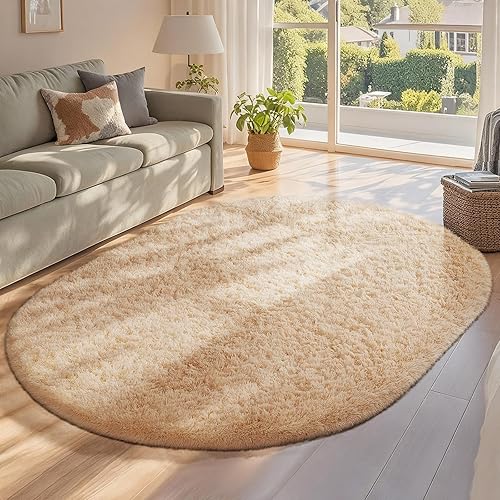 Miniatura 82 de Ophanie - Alfombra redonda rosa para dormitorio de niñas, alfombra circular de área de felpa kawaii esponjosa para niños, linda alfombra de Navidad