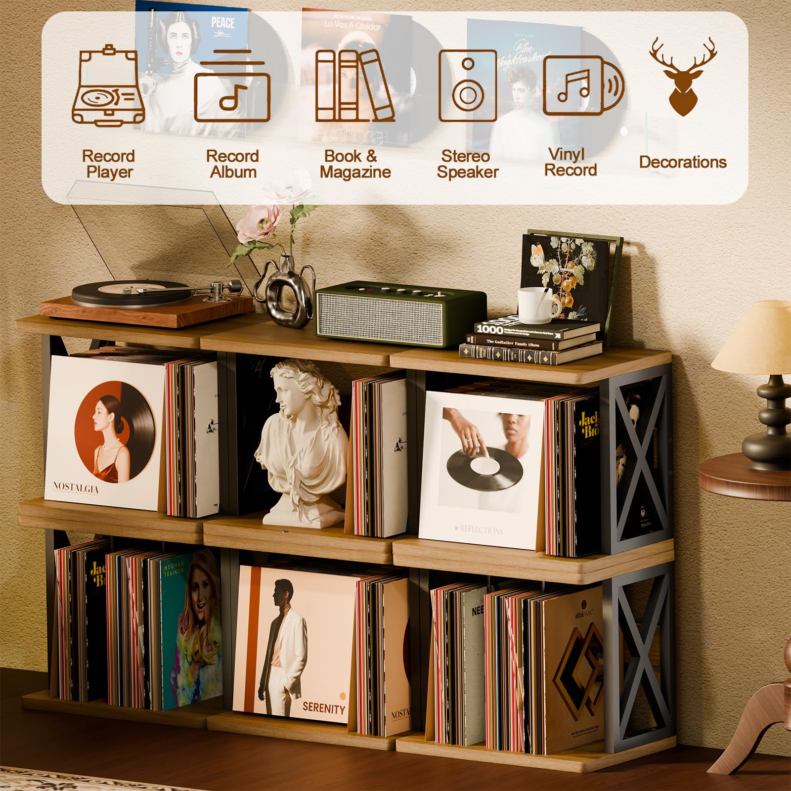 Rangement Vinyle, Meuble Vinyle, Meuble Platine Vinyle