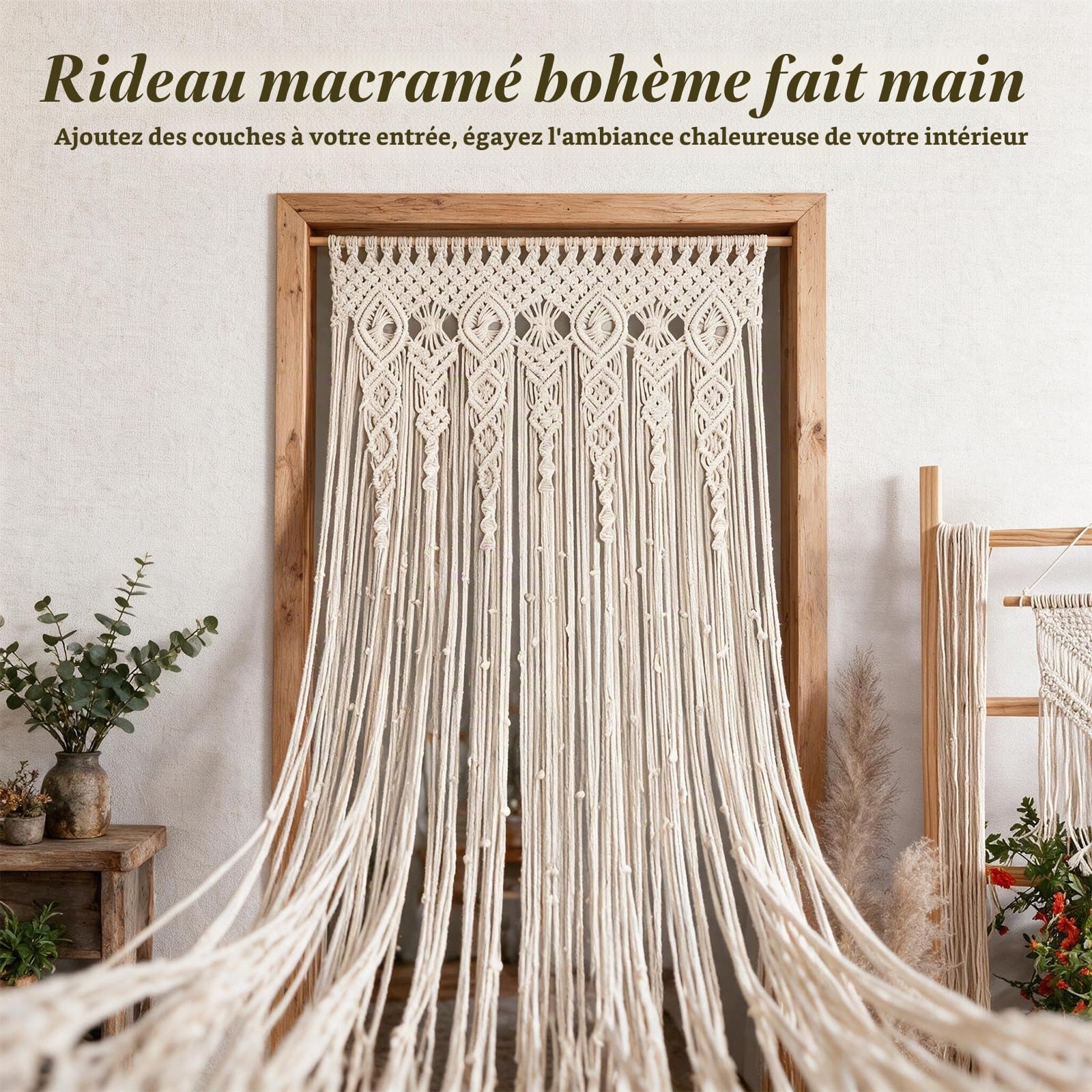 Tapisserie Murale en macramé