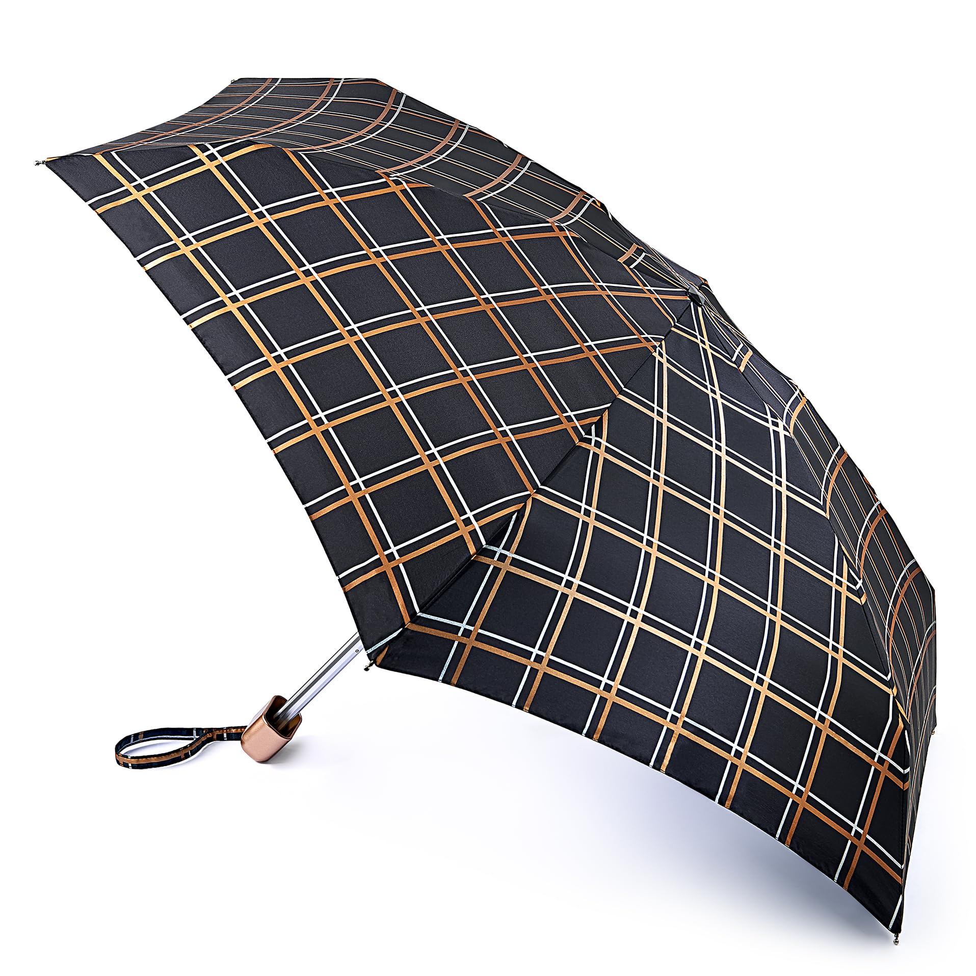 Fulton Tiny Umbrella, Golden Check Print, UPF50+