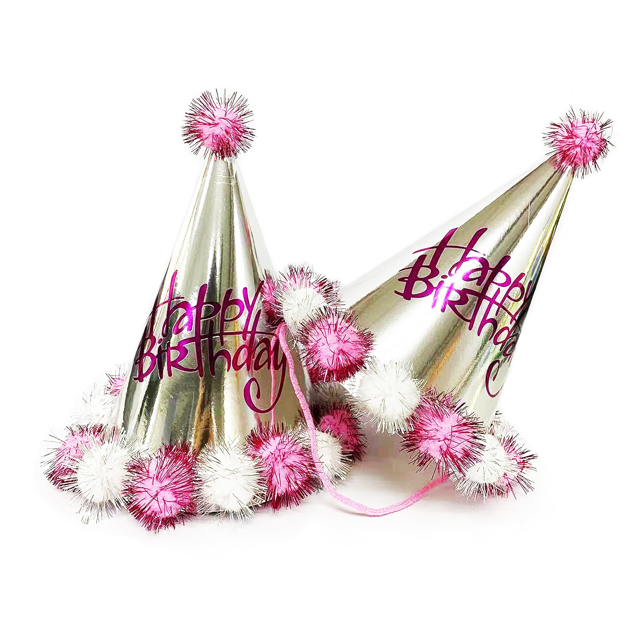 TSJ 10 PCS Happy Birthday Hats Cone Party Hats Birthday Party Hats for Kids Adults