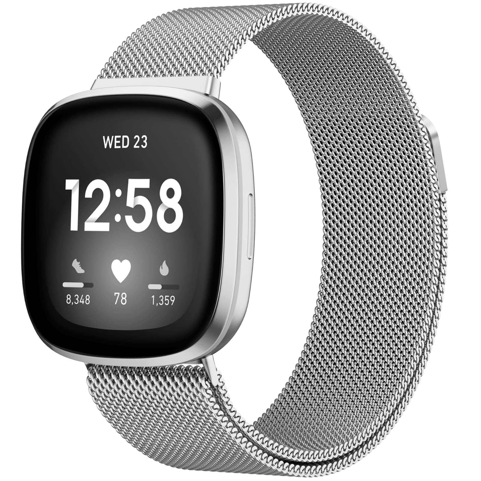 Bands X-Shape Metal Band For /Sense Stainless Steel Mesh Strap