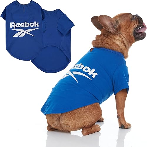 Reebok Camisas para perros  Camisetas ligeras para perros pequeños, medianos y grandes, divertidas camisas de perro con temática atlética con diseño