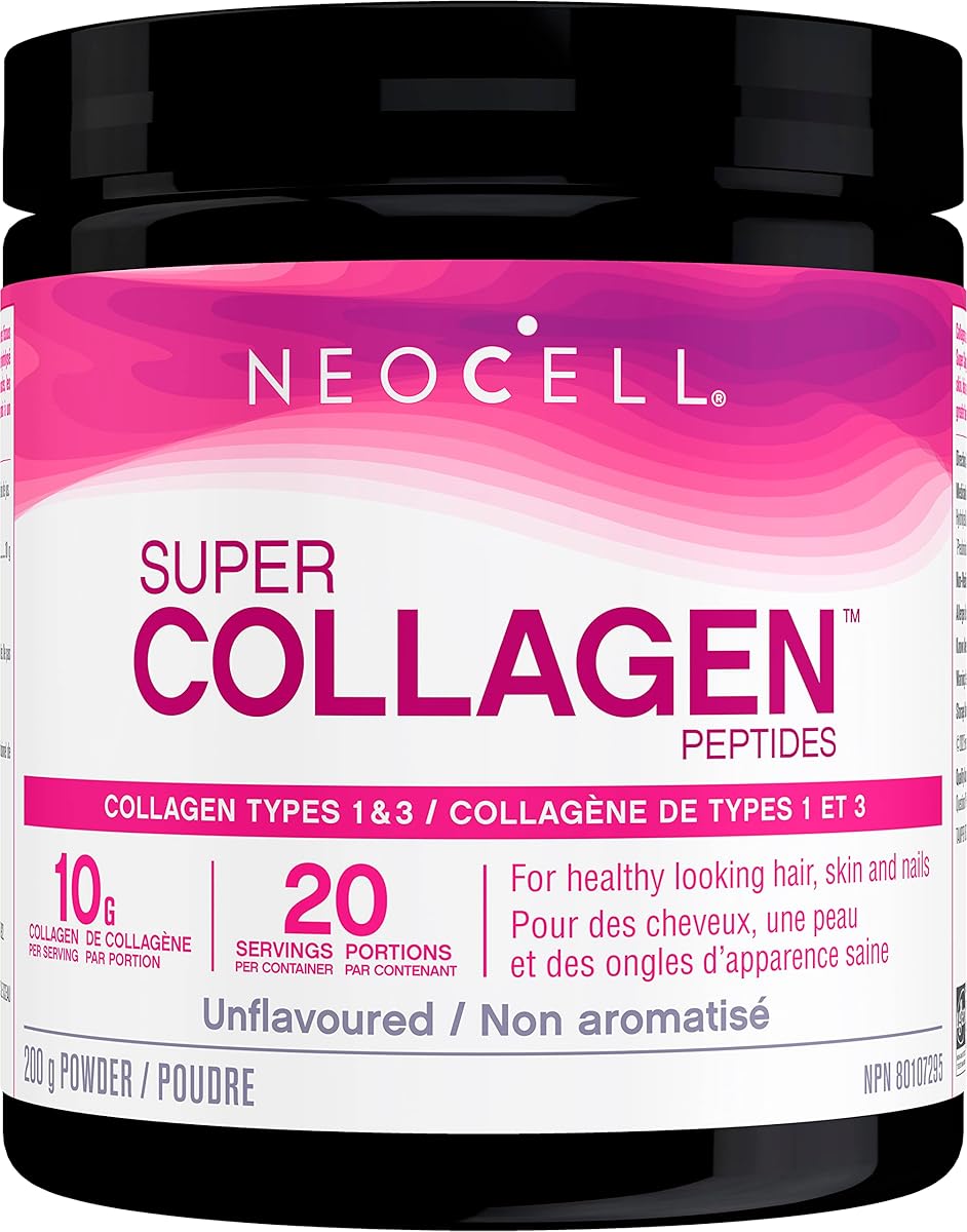 Neocell NeoCell Super Collagen Peptides Powder, 10 g Collagen per serving, Supports Healthy Hair, Skin, & Nails, 20 servings