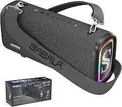SABALA DR-908 Pro Caixa de som,2025 Modelo Mais Recente,20800mAh 120w Subwoofer Bluetooth 5.4 IPX6 RGB 24H USB (preto)