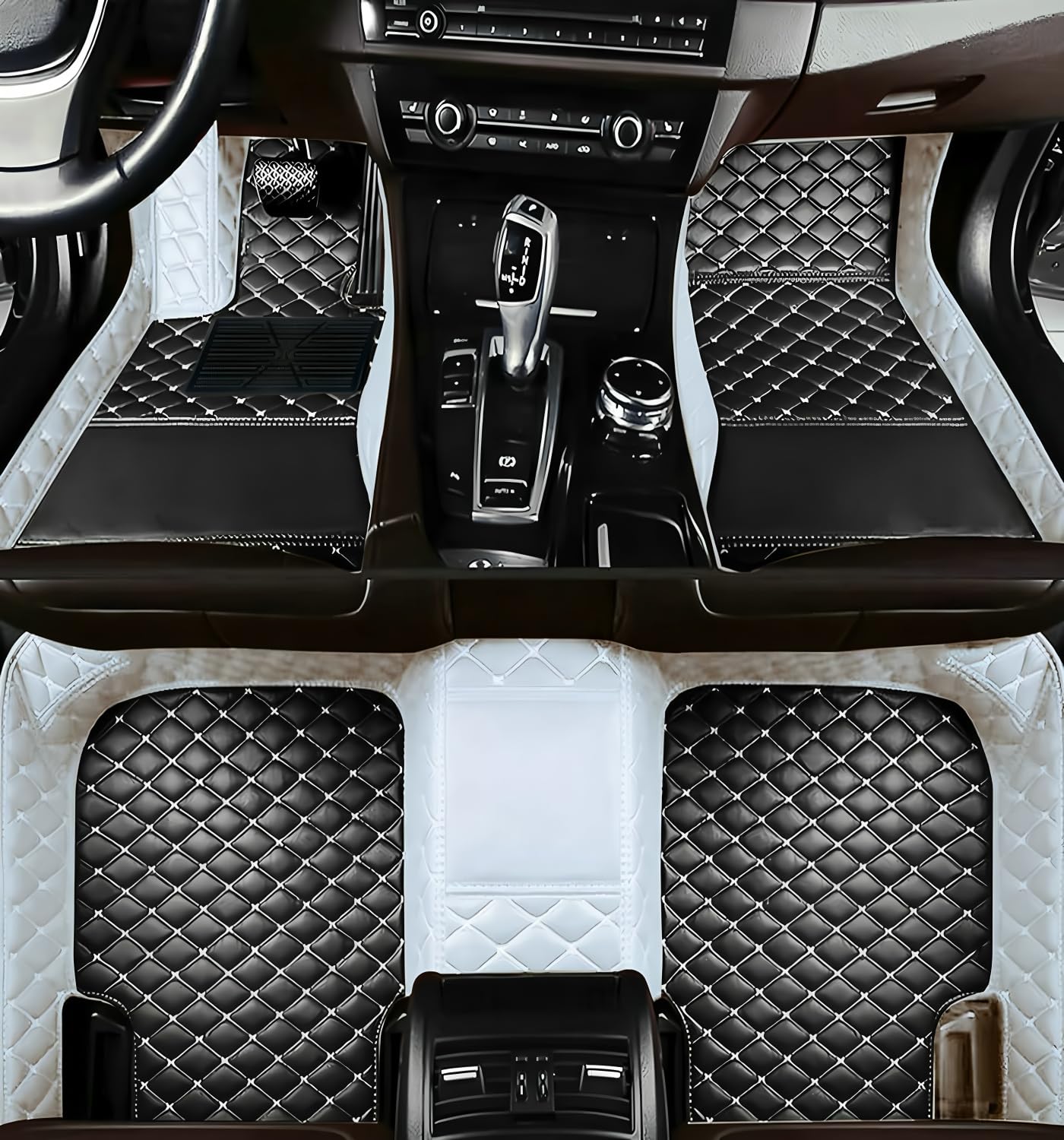 BILKAR Custom Floor Mats for Cars,All-Weather car Floor MATS-Suitable for 99% of car Models,Luxury Full Coverage All Car Floor Mats,Anti-Slip Leather