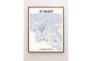 Nostalgic Los Angeles Cityscape Poster: Explore the City of Angels in Timeless Charm