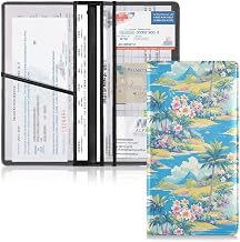Car Document Holder for Insurance and Registration Card Sky Blue Hawaii Car Glove Box Organizer