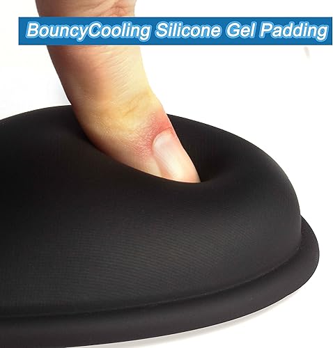 Miniatura 5 de BRILA Reposamuñecas ergonómico de silicona para ratón, gel de sílice refrescante, almohadilla de soporte para muñeca de mouse para trabajo de