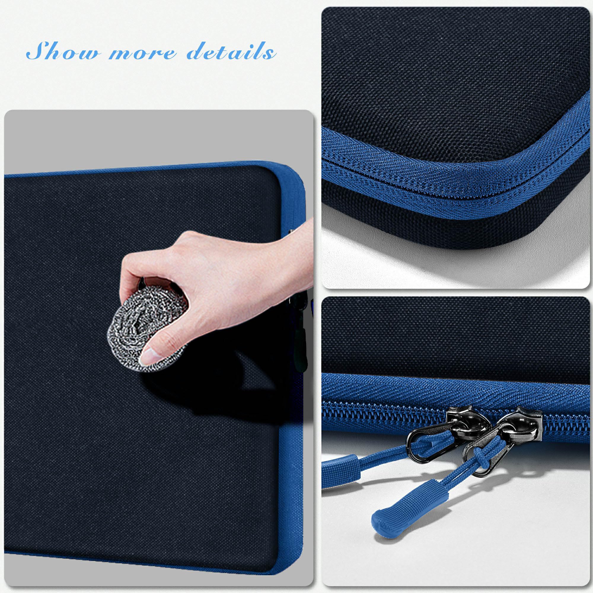 HSEOK Pokrowiec na laptopa etui ochronne kompatybilne z 13-13,3" / Retina i większość 13"-13,5" Acer HP Dell Lenovo Asus Huawei Mi Samsung,Czarno-niebieski
