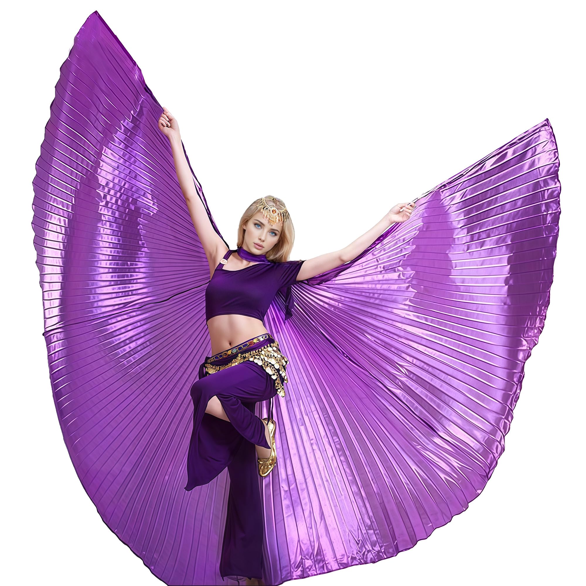 Women's Professional Belly Dance Costume Angle Isis Wings Angle wing No Stick