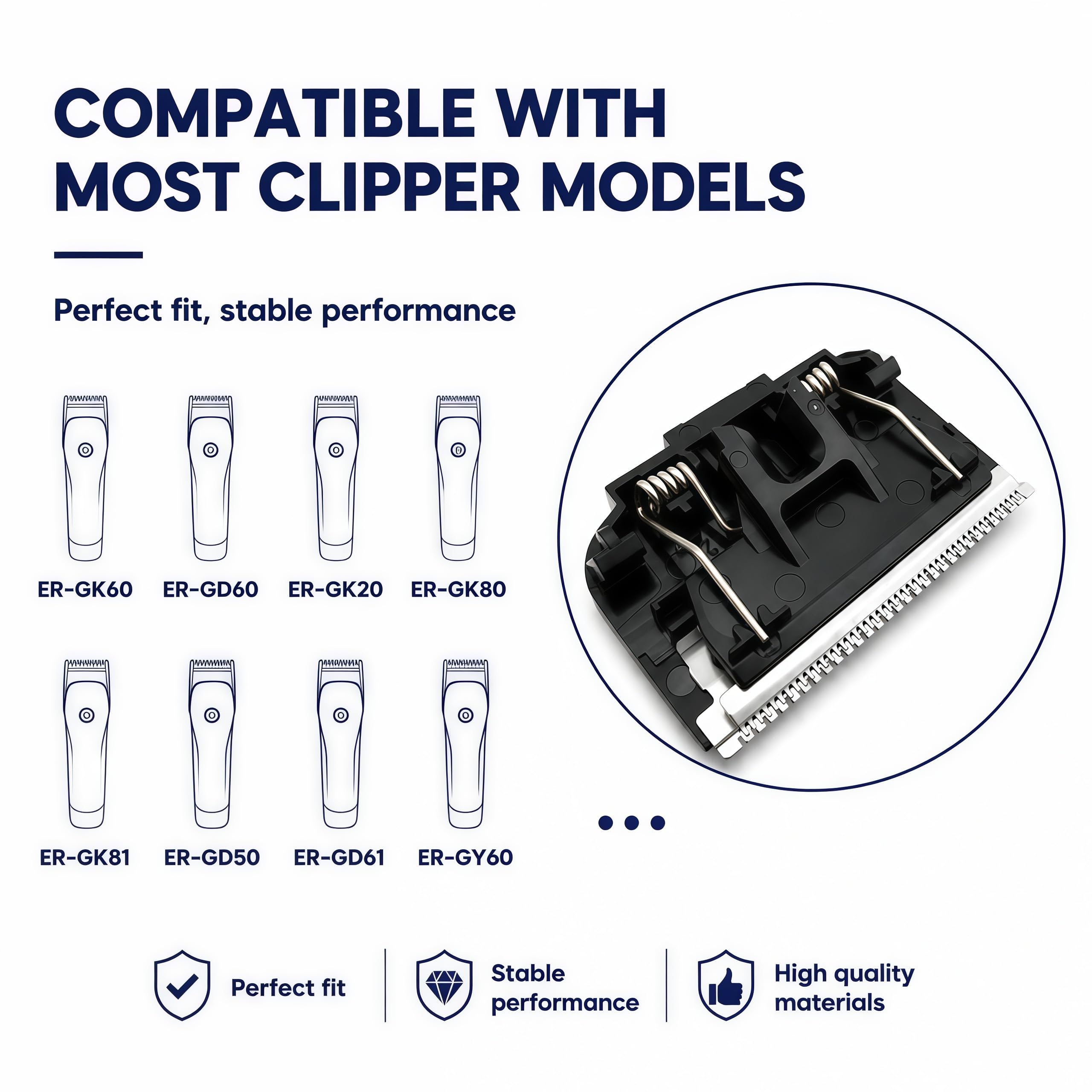 Lame di ricambio per depilazione elettrica, adatte per Panasonic ER-GK60, ER-GD50, ER-GK20, ER-GK80, ER-GK81, ER-GD60, ER-GD61 e ER-GY60 (nero)