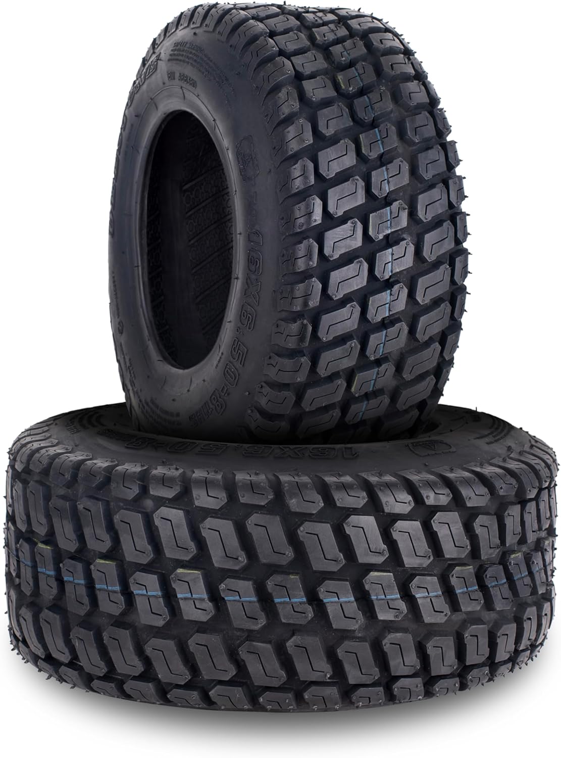 Set of 2 Deestone 18x8.50-8 Drive Tires – D838 Turf Tread for Lawn Tractors, Zero Turn Mowers, Garden Equipment, Golf Carts