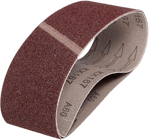 Miniatura 9 de HARFINGTON 3 correas de lijado de 18 pulgadas, 12 unidades de 60 granos de óxido de aluminio abrasivo de lijadora para carpintería, pulido de metal,